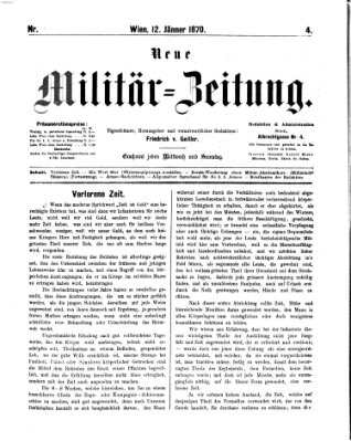 Neue Militär-Zeitung (Militär-Zeitung) Mittwoch 12. Januar 1870