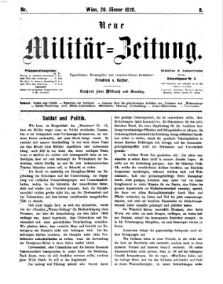 Neue Militär-Zeitung (Militär-Zeitung) Mittwoch 26. Januar 1870