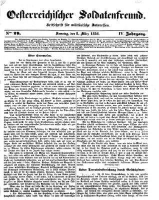Oesterreichischer Soldatenfreund (Militär-Zeitung) Samstag 8. März 1851