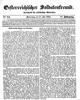 Oesterreichischer Soldatenfreund (Militär-Zeitung)