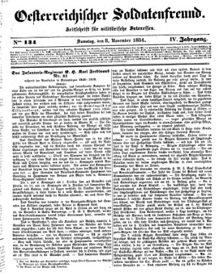 Oesterreichischer Soldatenfreund (Militär-Zeitung) Samstag 8. November 1851