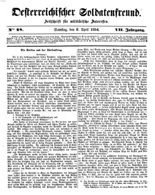 Oesterreichischer Soldatenfreund (Militär-Zeitung) Samstag 8. April 1854