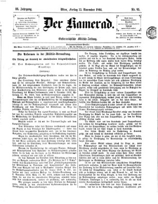 Der Kamerad Freitag 25. November 1864