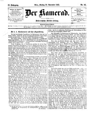 Der Kamerad Dienstag 28. November 1865