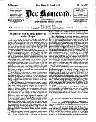 Der Kamerad Dienstag 21. August 1866