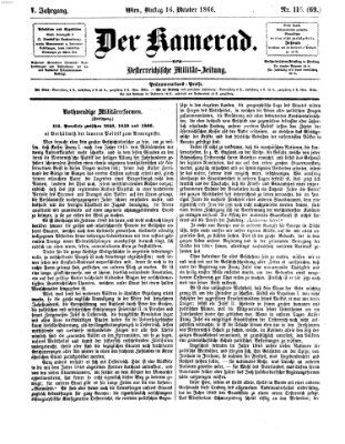 Der Kamerad Dienstag 16. Oktober 1866