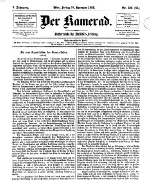 Der Kamerad Freitag 30. November 1866