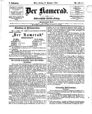 Der Kamerad Freitag 21. Dezember 1866