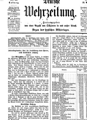 Deutsche Wehrzeitung (Allgemeine deutsche Arbeiter-Zeitung) Dienstag 18. April 1865