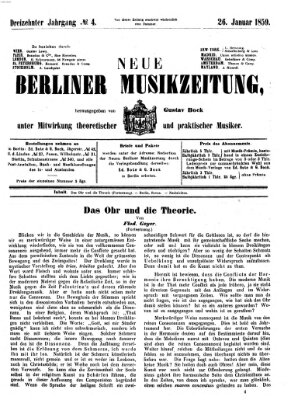 Neue Berliner Musikzeitung Mittwoch 26. Januar 1859