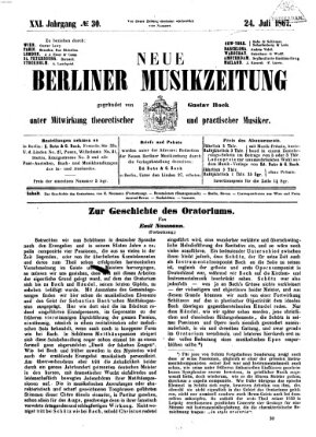 Neue Berliner Musikzeitung Mittwoch 24. Juli 1867
