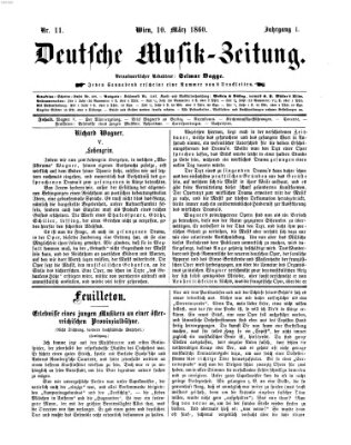 Deutsche Musik-Zeitung (Allgemeine musikalische Zeitung) Samstag 10. März 1860