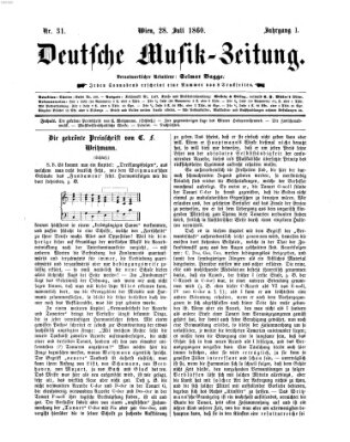 Deutsche Musik-Zeitung (Allgemeine musikalische Zeitung) Samstag 28. Juli 1860