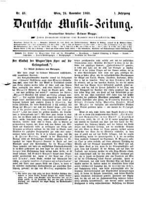Deutsche Musik-Zeitung (Allgemeine musikalische Zeitung) Samstag 24. November 1860
