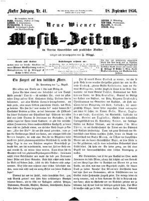 Neue Wiener Musik-Zeitung Donnerstag 18. September 1856