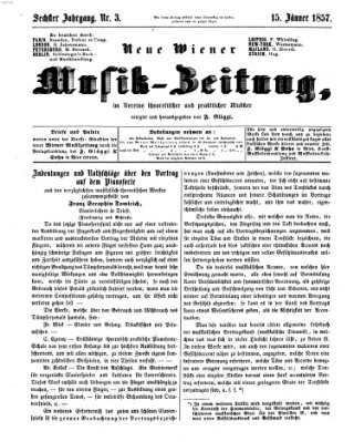 Neue Wiener Musik-Zeitung Donnerstag 15. Januar 1857