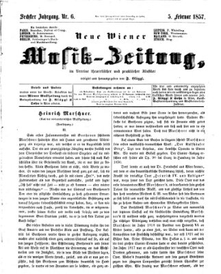 Neue Wiener Musik-Zeitung Donnerstag 5. Februar 1857