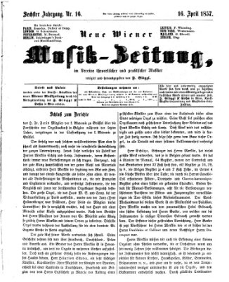 Neue Wiener Musik-Zeitung Donnerstag 16. April 1857
