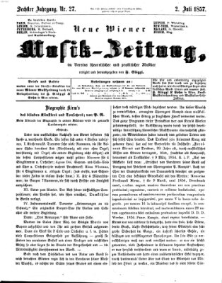 Neue Wiener Musik-Zeitung Donnerstag 2. Juli 1857