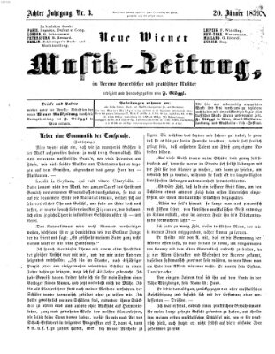 Neue Wiener Musik-Zeitung Donnerstag 20. Januar 1859