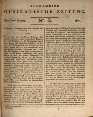 Allgemeine musikalische Zeitung Mittwoch 30. Januar 1811