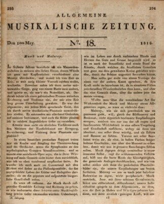Allgemeine musikalische Zeitung Mittwoch 1. Mai 1816
