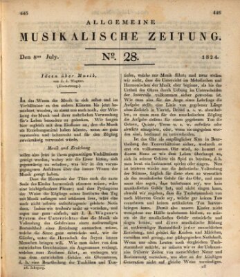 Allgemeine musikalische Zeitung Donnerstag 8. Juli 1824