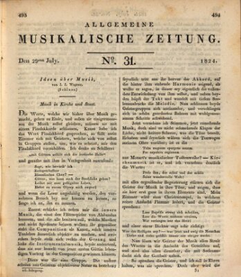 Allgemeine musikalische Zeitung Donnerstag 29. Juli 1824