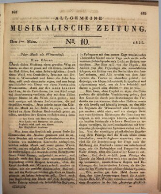 Allgemeine musikalische Zeitung Mittwoch 7. März 1827