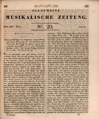 Allgemeine musikalische Zeitung Mittwoch 16. Mai 1832