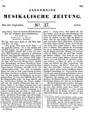 Allgemeine musikalische Zeitung Mittwoch 16. September 1835