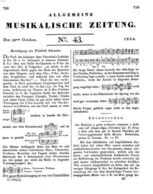 Allgemeine musikalische Zeitung Mittwoch 28. Oktober 1835