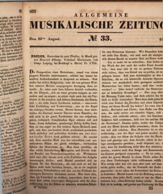 Allgemeine musikalische Zeitung Mittwoch 16. August 1837