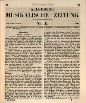 Allgemeine musikalische Zeitung Mittwoch 26. Januar 1848