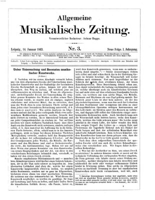 Allgemeine musikalische Zeitung Mittwoch 14. Januar 1863