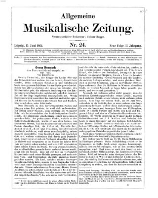 Allgemeine musikalische Zeitung Mittwoch 15. Juni 1864