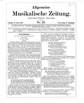 Allgemeine musikalische Zeitung Mittwoch 22. Juni 1864