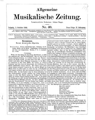 Allgemeine musikalische Zeitung Mittwoch 5. Oktober 1864