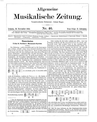 Allgemeine musikalische Zeitung Mittwoch 16. November 1864