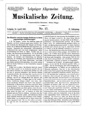 Leipziger allgemeine musikalische Zeitung (Allgemeine musikalische Zeitung) Mittwoch 24. April 1867