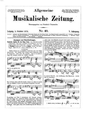 Allgemeine musikalische Zeitung Mittwoch 5. Oktober 1870