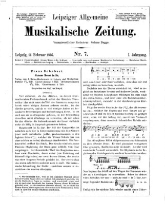 Leipziger allgemeine musikalische Zeitung (Allgemeine musikalische Zeitung) Mittwoch 14. Februar 1866