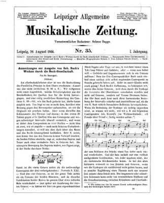 Leipziger allgemeine musikalische Zeitung (Allgemeine musikalische Zeitung) Mittwoch 29. August 1866