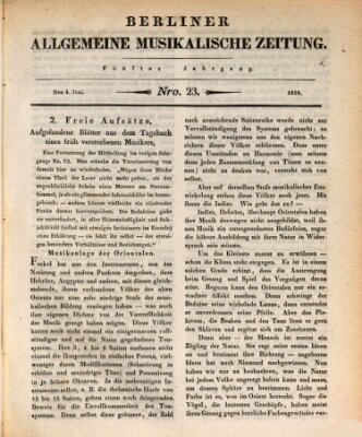 Berliner allgemeine musikalische Zeitung Mittwoch 4. Juni 1828