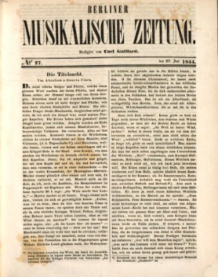 Berliner musikalische Zeitung Samstag 27. Juli 1844