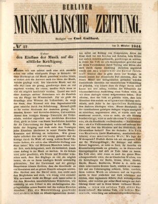 Berliner musikalische Zeitung Samstag 5. Oktober 1844