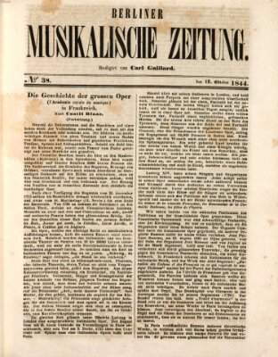 Berliner musikalische Zeitung Samstag 12. Oktober 1844