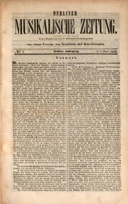 Berliner musikalische Zeitung Samstag 3. Januar 1846