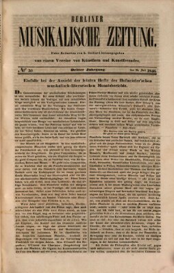 Berliner musikalische Zeitung Samstag 25. Juli 1846