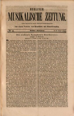Berliner musikalische Zeitung Samstag 29. August 1846